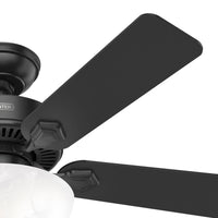 44 inch Swanson ENERGY STAR® Matte Black Ceiling Fan with LED Light Kit and Pull Chain