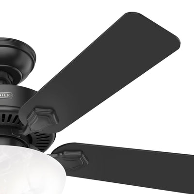 44 inch Swanson ENERGY STAR® Matte Black Ceiling Fan with LED Light Kit and Pull Chain