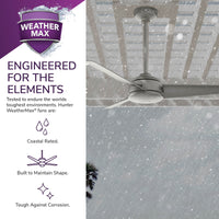 52 inch Trimaran Matte Silver WeatherMax Indoor / Outdoor Ceiling Fan and Wall Control