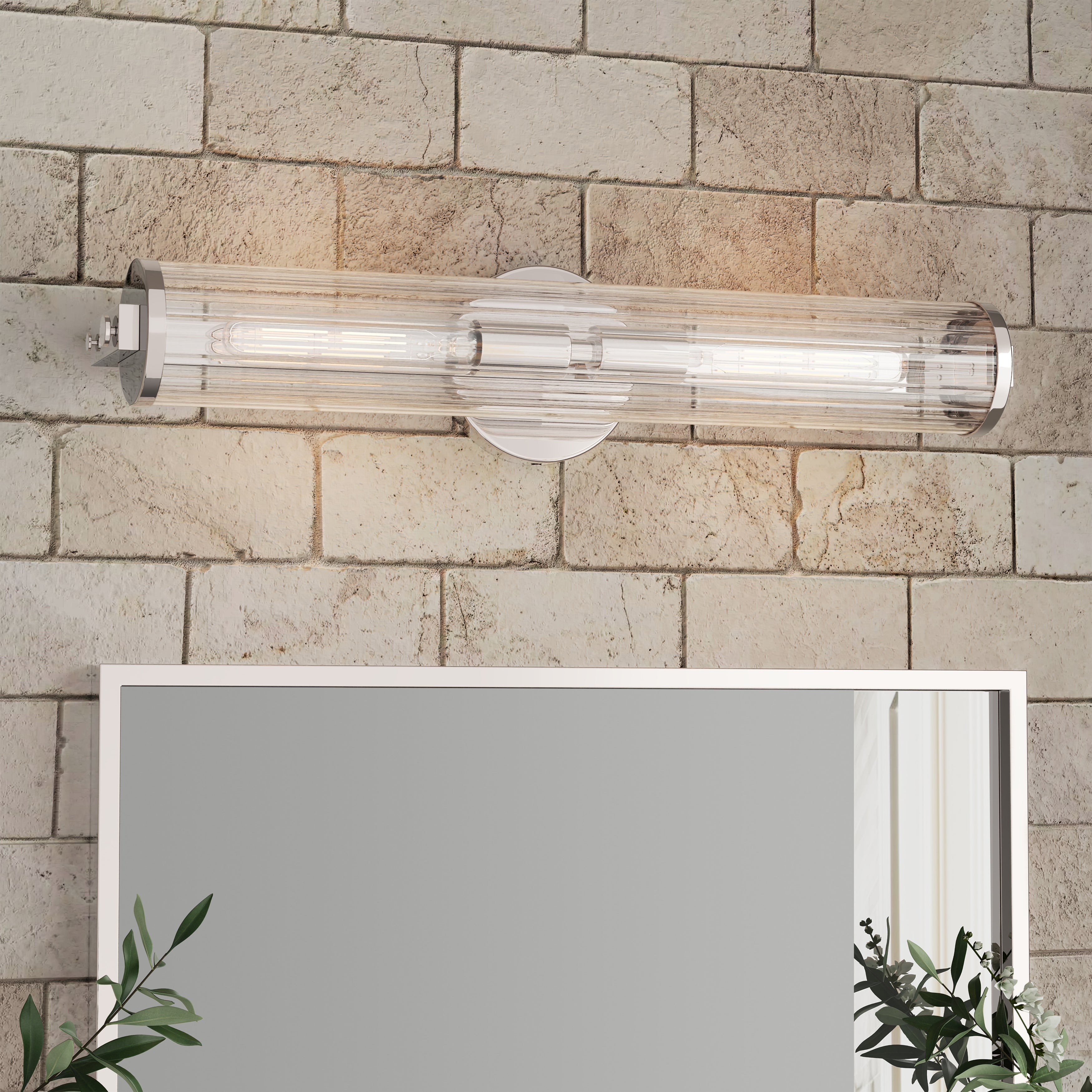 22.75'' Cylora Polished Nickel 2 Vanity Light