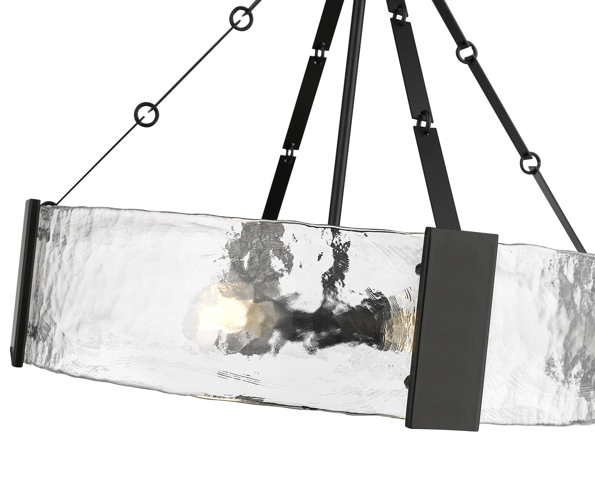 21'' Rezi Matte Black 4 Light Pendant