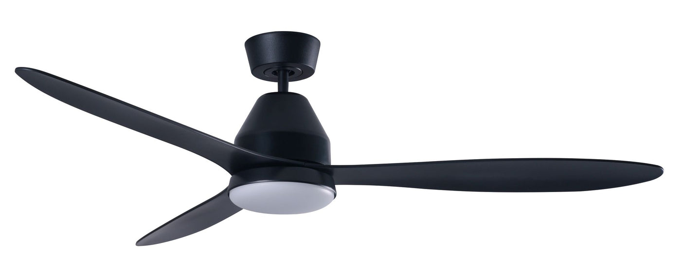 56 Inch 1 Light LED DC WiFi Indoor Outdoor Smart Fan in Black with Remote