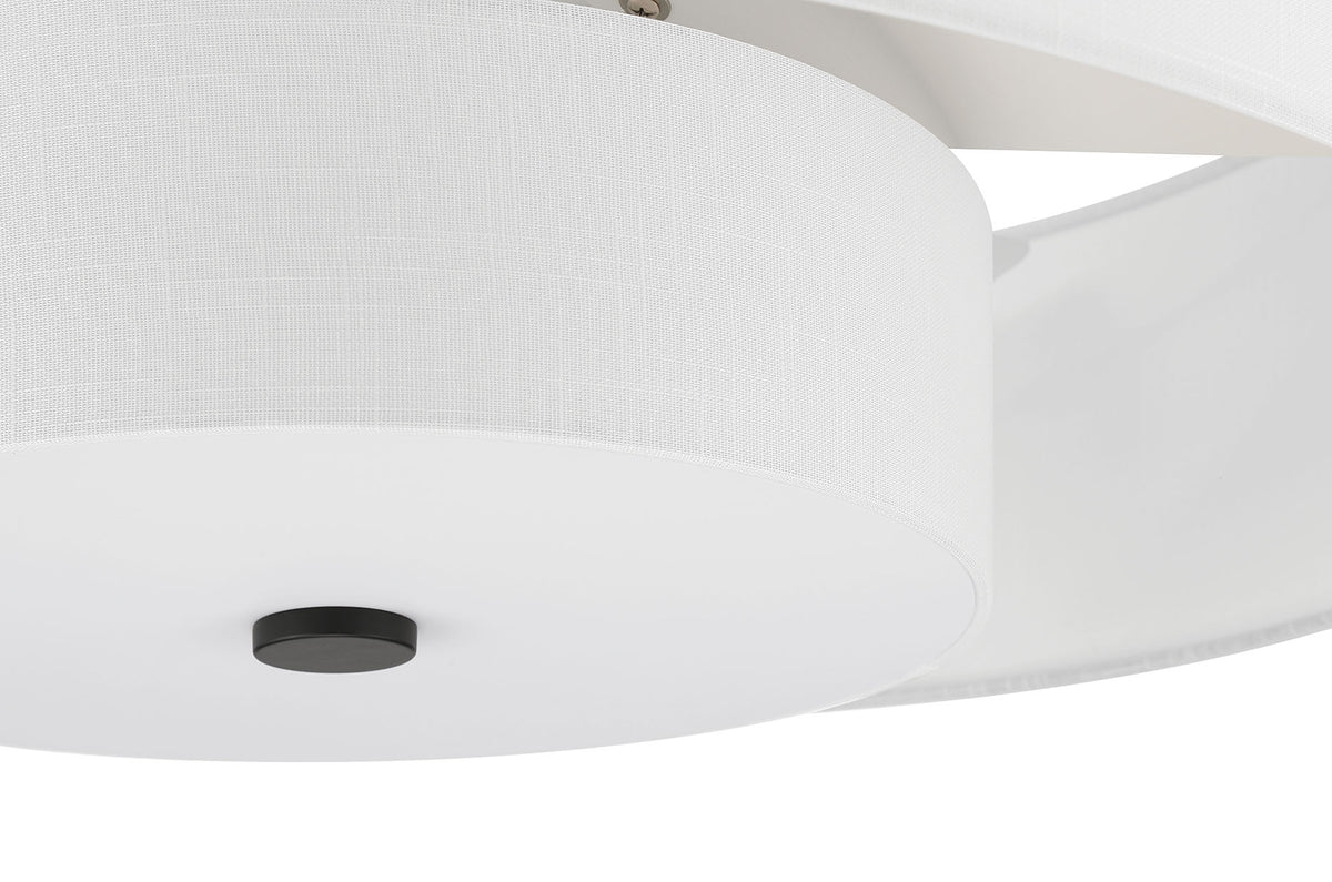 30 inch Brookside Matte Black Ceiling Fan with LED Light Kit and Handheld Remote