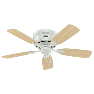 42 inch Low Profile White Low Profile Ceiling Fan and Pull Chain