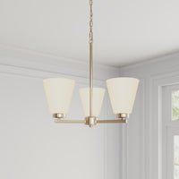 14.75'' Strayhan Modern Gold 3 Light Chandelier