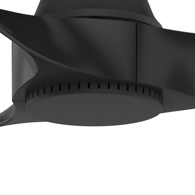 52 inch Mosley Matte Black Damp Rated Ceiling Fan and Wall Control