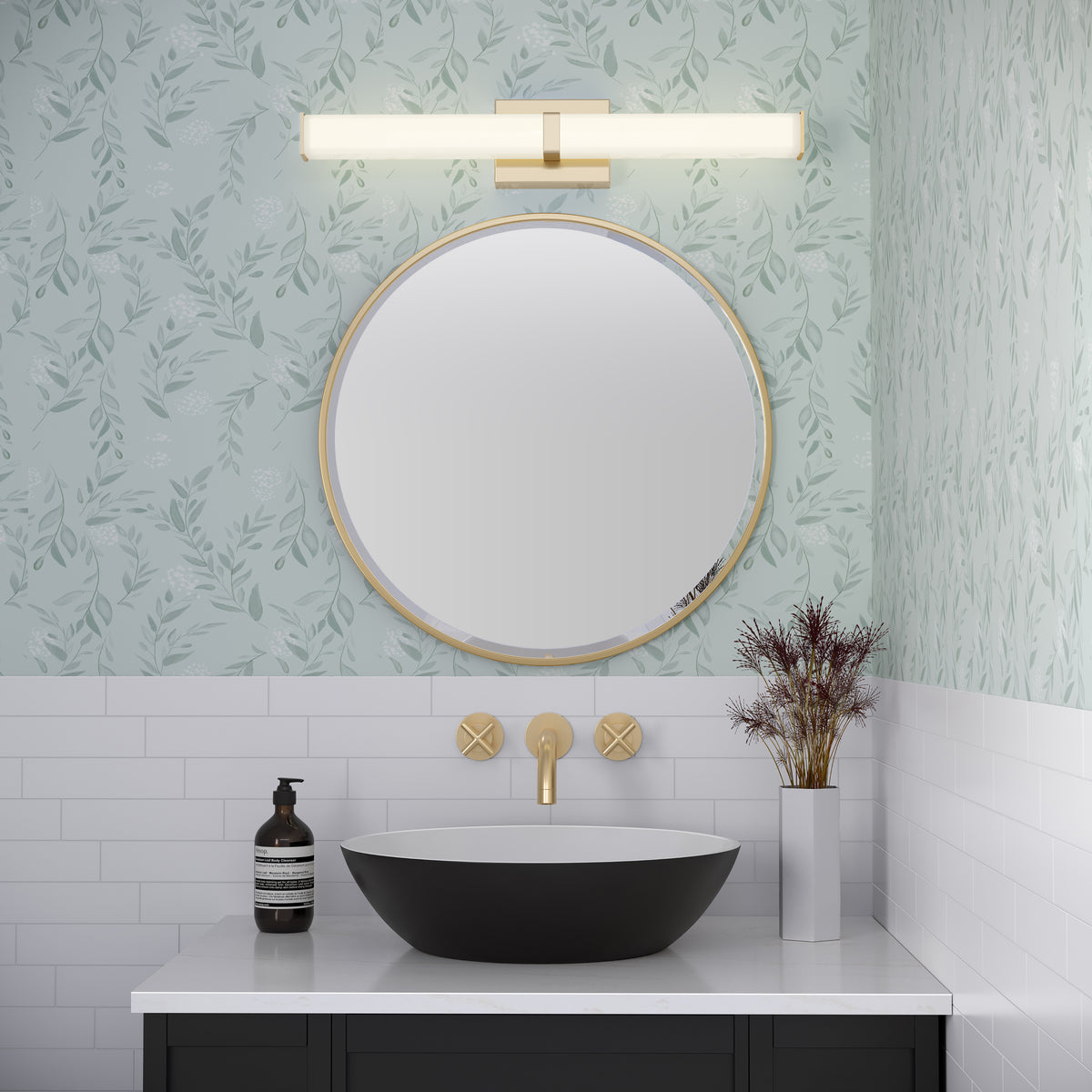 24'' Tron Modern Gold  Vanity Light