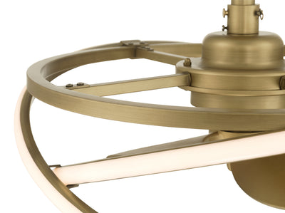 20 inch Cirro Fandelier Luxe Gold Ceiling Fan with LED Light Kit and Handheld Remote