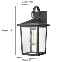 7'' Fetterton Powder Coated Black 1 Light Wall Sconce