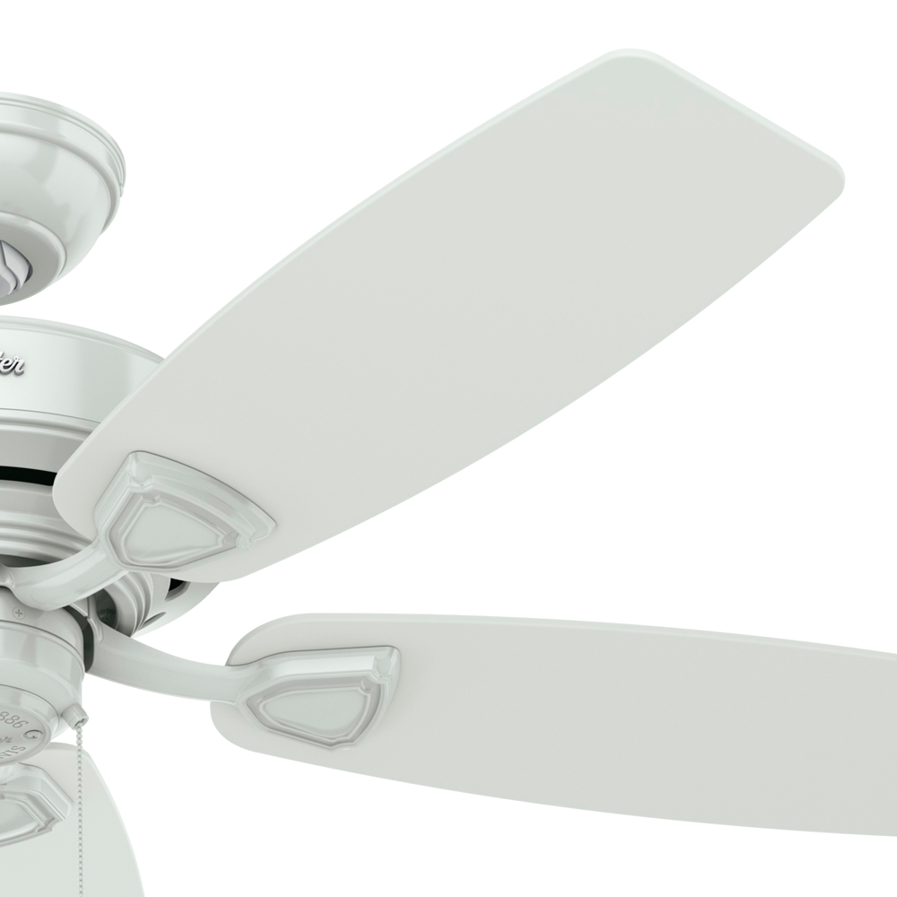 48 inch Sea Wind White Damp Rated Ceiling Fan and Pull Chain