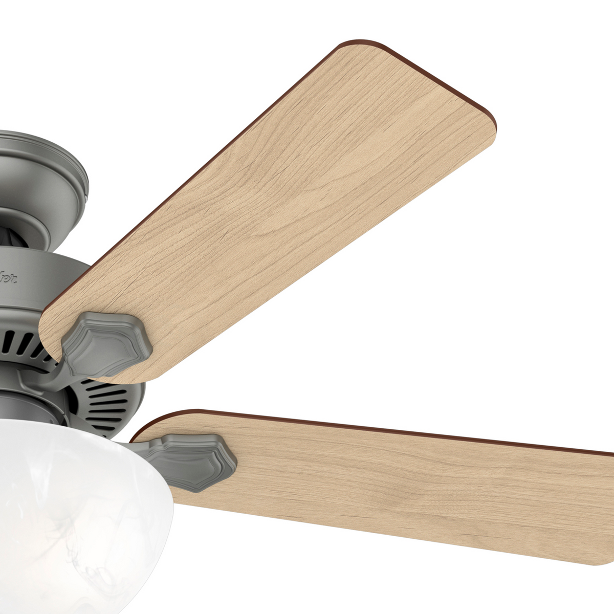 44 inch Swanson Matte Silver Ceiling Fan with LED Light Kit and Pull Chain