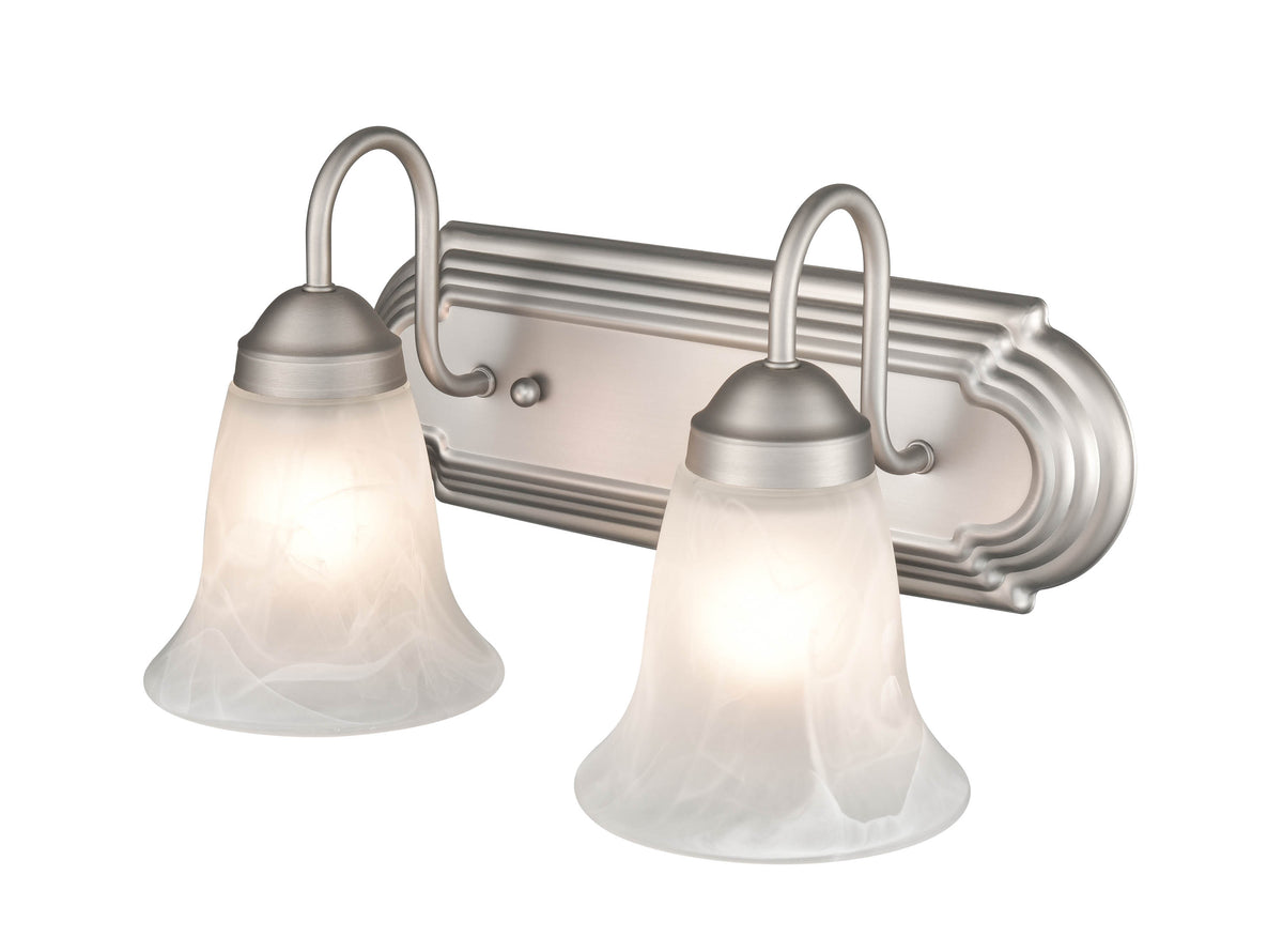 14'' Compana Satin Nickel 2 Light Bath Vanity