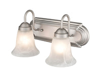14'' Compana Satin Nickel 2 Light Bath Vanity