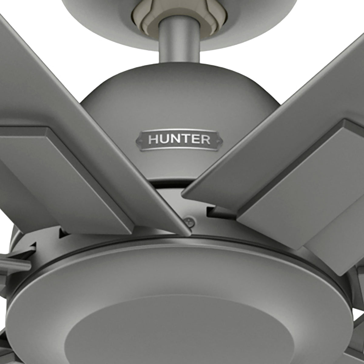 60 inch Downtown ENERGY STAR® Matte Silver Damp Rated Ceiling Fan and Wall Control