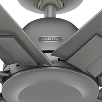 60 inch Downtown ENERGY STAR® Matte Silver Damp Rated Ceiling Fan and Wall Control