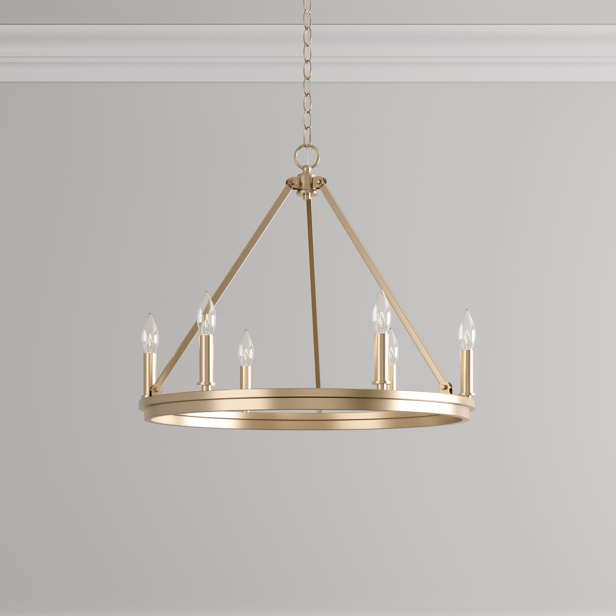 21'' Carruth Modern Gold 6 Light Chandelier