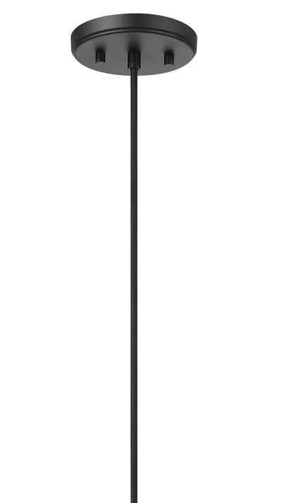 12-inch Kairo Matte Black 1-Light Clear Glass Pendant Light