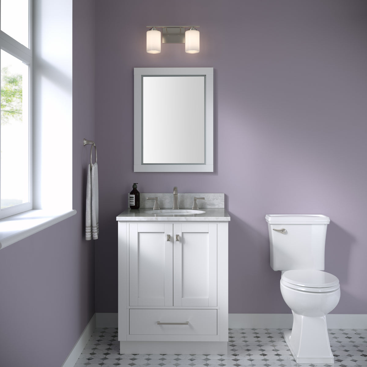 14.25'' Durham Satin Nickel 2 Light Bath Vanity