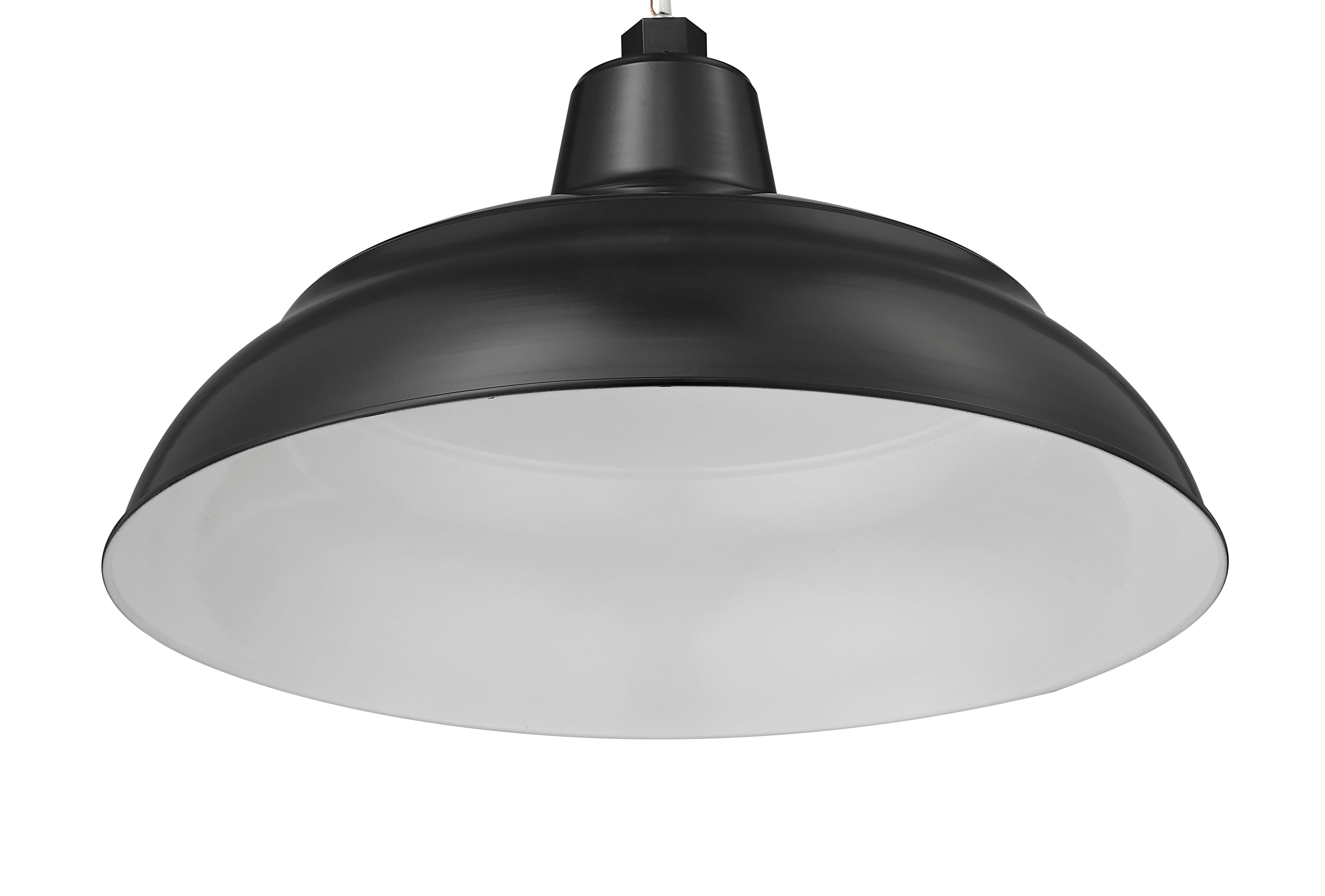 17 x 9.25-inch R Series Satin Black Warehouse Shade