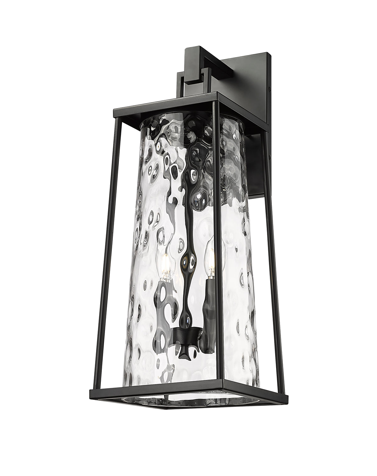9'' Dutton Powder Coated Black 2 Light Wall Sconce