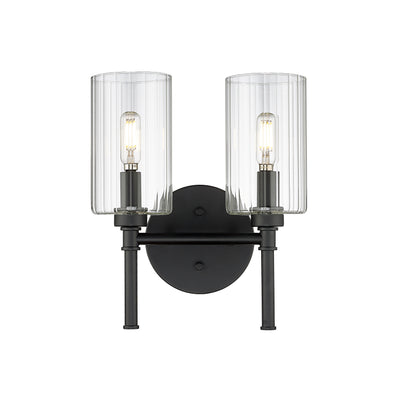 10.5'' Chastine Matte Black 2 Light Bath Vanity