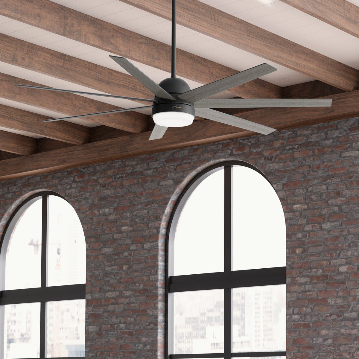 70 inch Phenomenon Wi-Fi ENERGY STAR® Matte Black Ceiling Fan with LED Light Kit and Wall Control