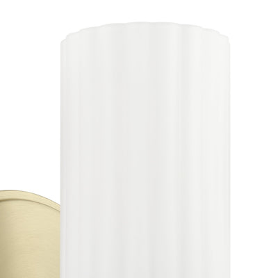 Bedminster 5-inch 1-light Champagne Gold Vanity Light with Etched Opal Ribbed Glass Shade