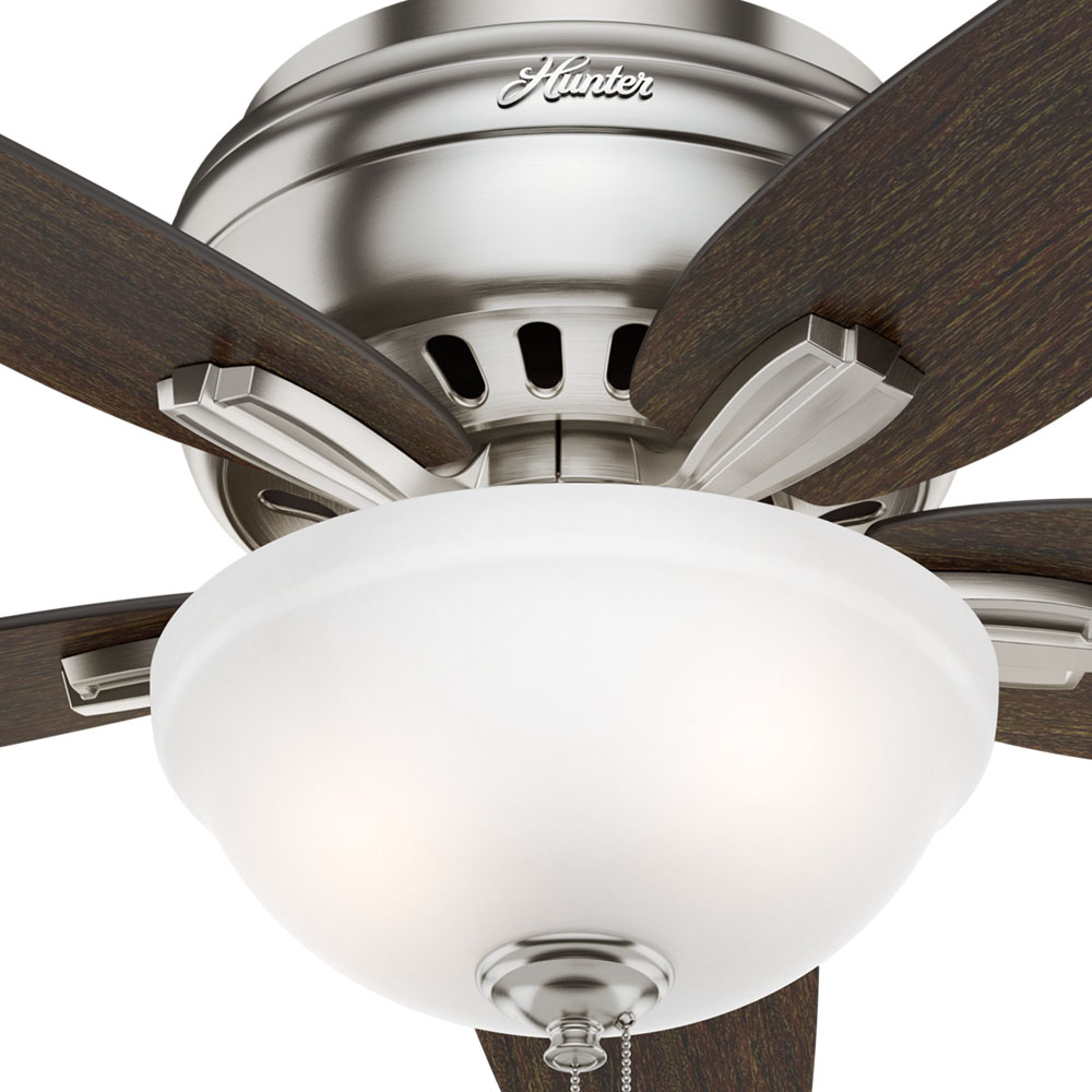 42 inch Newsome Brushed Nickel Low Profile Ceiling Fan with LED Light Kit and Pull Chain