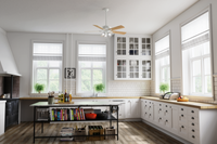 52 inch Crestfield Fresh White Ceiling Fan with LED Light Kit and Pull Chain
