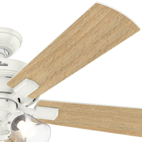52 inch Crestfield Fresh White Ceiling Fan with LED Light Kit and Pull Chain