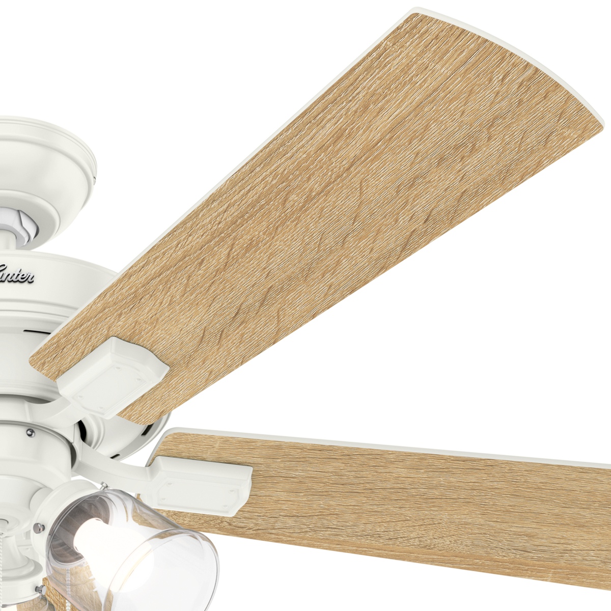 52 inch Crestfield Fresh White Ceiling Fan with LED Light Kit and Pull Chain