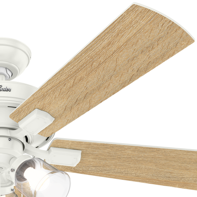 52 inch Crestfield Fresh White Ceiling Fan with LED Light Kit and Pull Chain