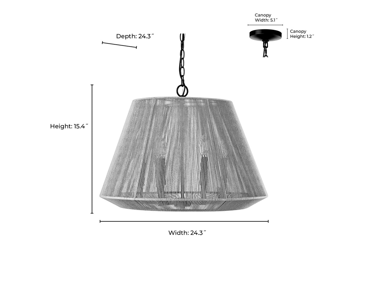 15.4'' Sterling Modern Gold 6 Light Pendant