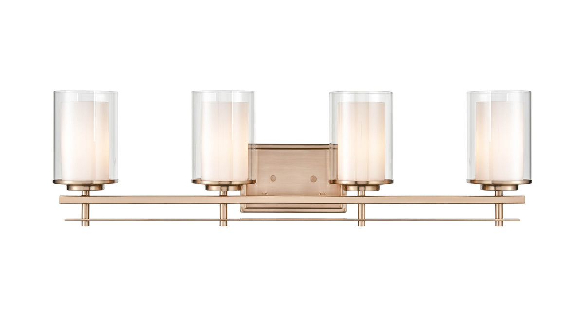 31'' Huderson Modern Gold 4 Light Bath Vanity