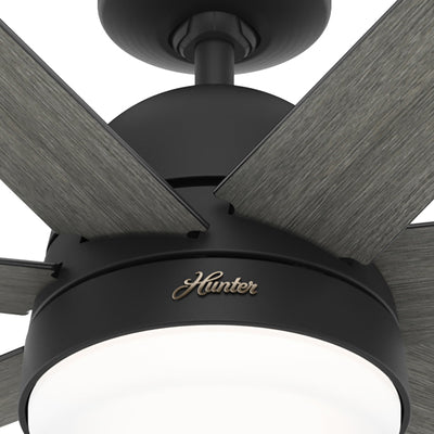 70 inch Phenomenon Wi-Fi ENERGY STAR® Matte Black Ceiling Fan with LED Light Kit and Wall Control