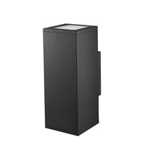 12.62-inch Vegas Powder Coated Black 2-Light Outdoor Wall Sconce
