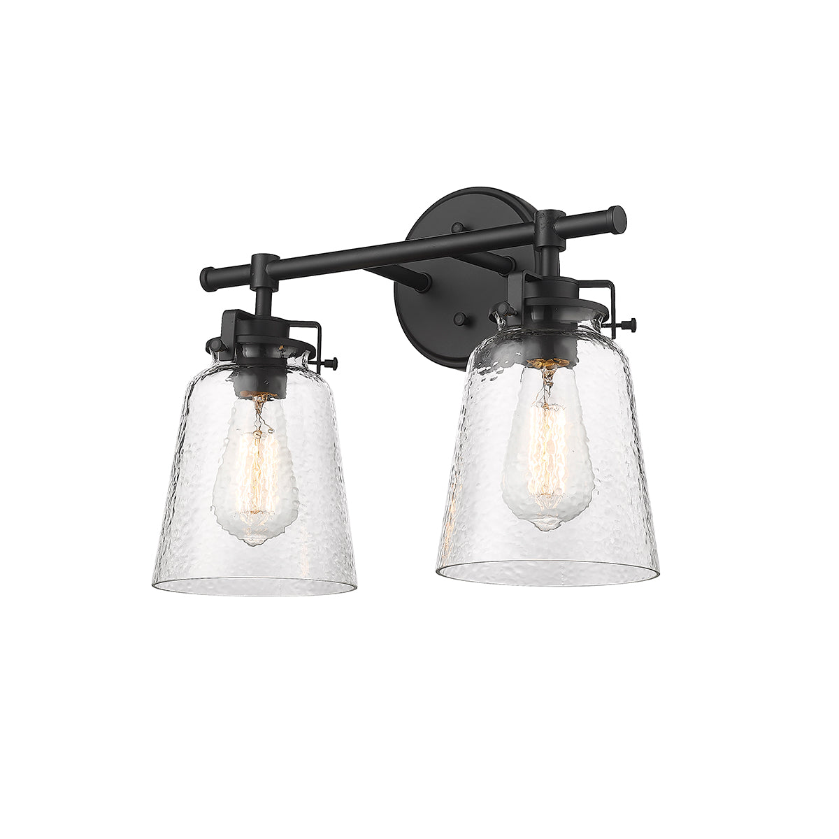 15.9'' Amberose Matte Black 2 Light Bath Vanity