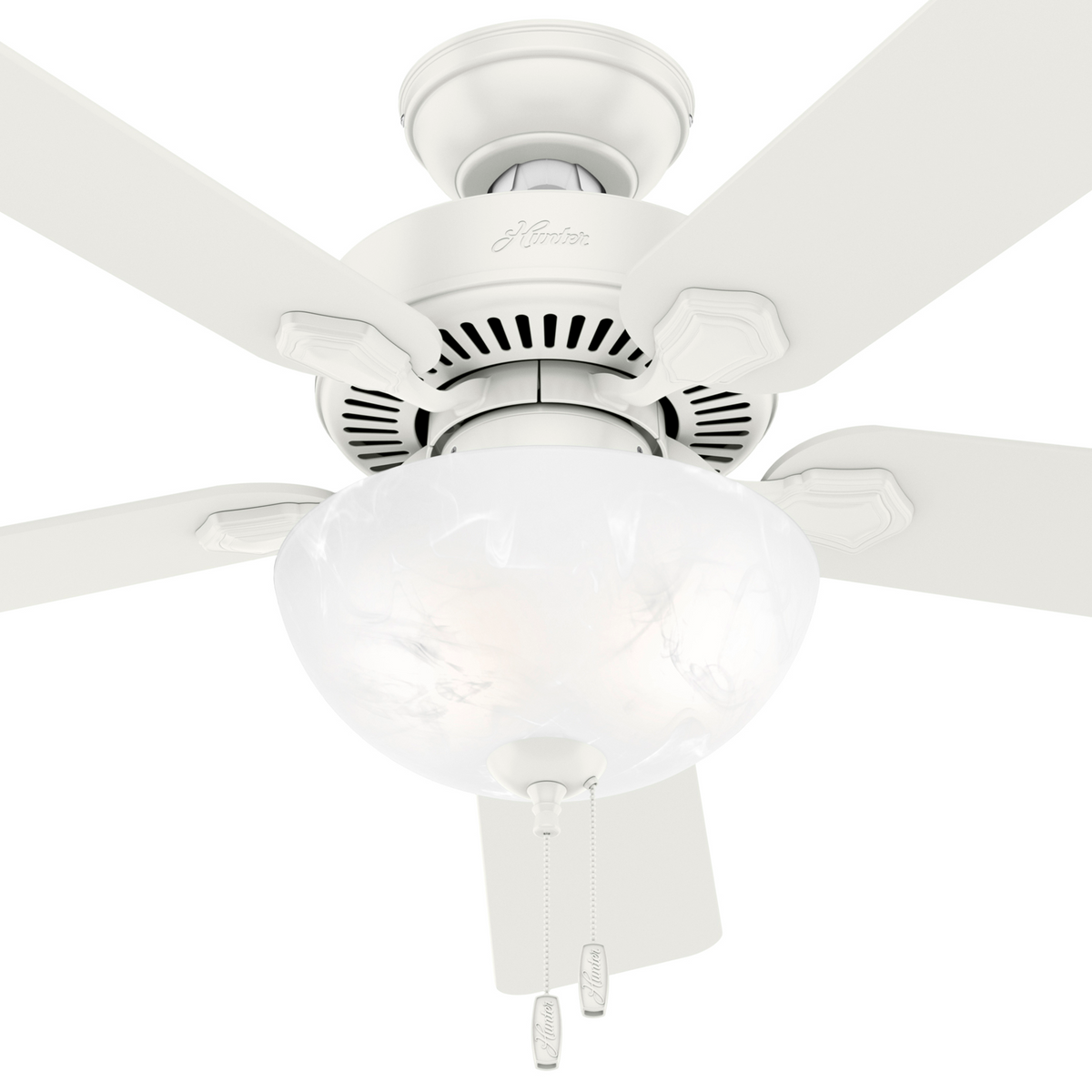 52 inch Swanson Fresh White Ceiling Fan with LED Light Kit and Pull Chain