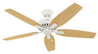 52 inch Newsome Fresh White Ceiling Fan with LED Light Kit and Pull Chain