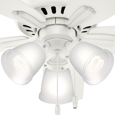 42 inch Newsome Fresh White Low Profile Ceiling Fan with LED Light Kit