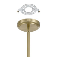 Dahlia 36-inch 8-light Brass Chandelier with Opal Glass Shades