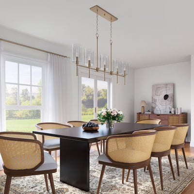 21.5'' Chastine Modern Gold 5 Light Linear Chandelier