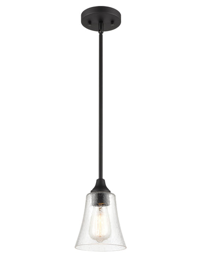 6'' Caily Matte Black 1 Light Pendant