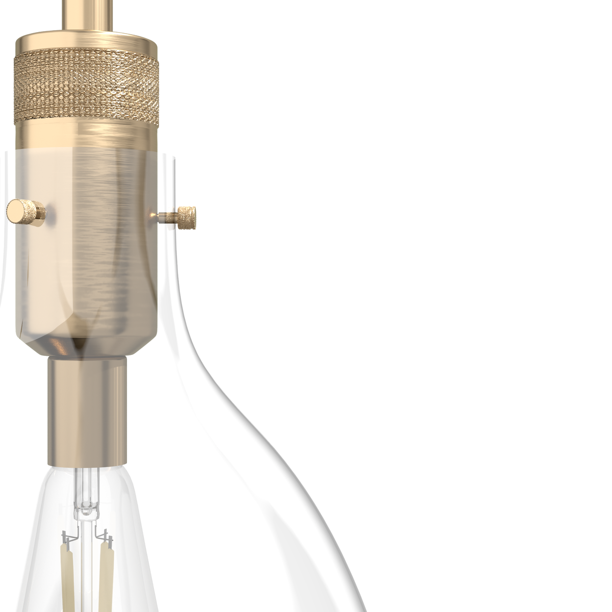 Van Nuys 13-inch 1-light Alturas Gold Industrial Pendant with Clear Glass
