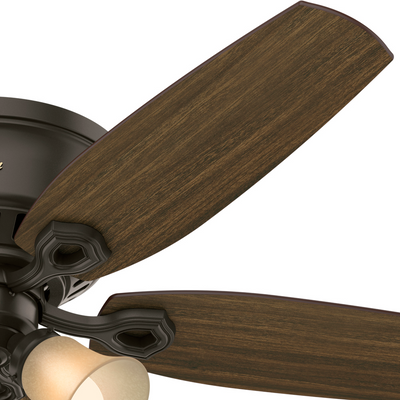 52 inch Builder New Bronze Low Profile Ceiling Fan with LED Light Kit and Pull Chain