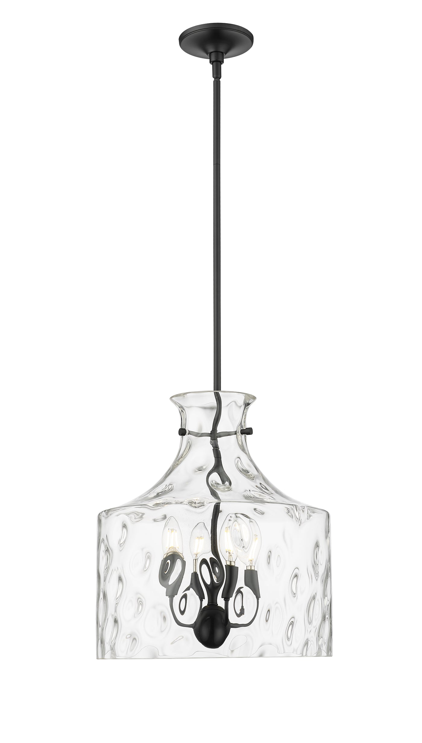 16.5'' Santorini Matte Black 4 Light Pendant