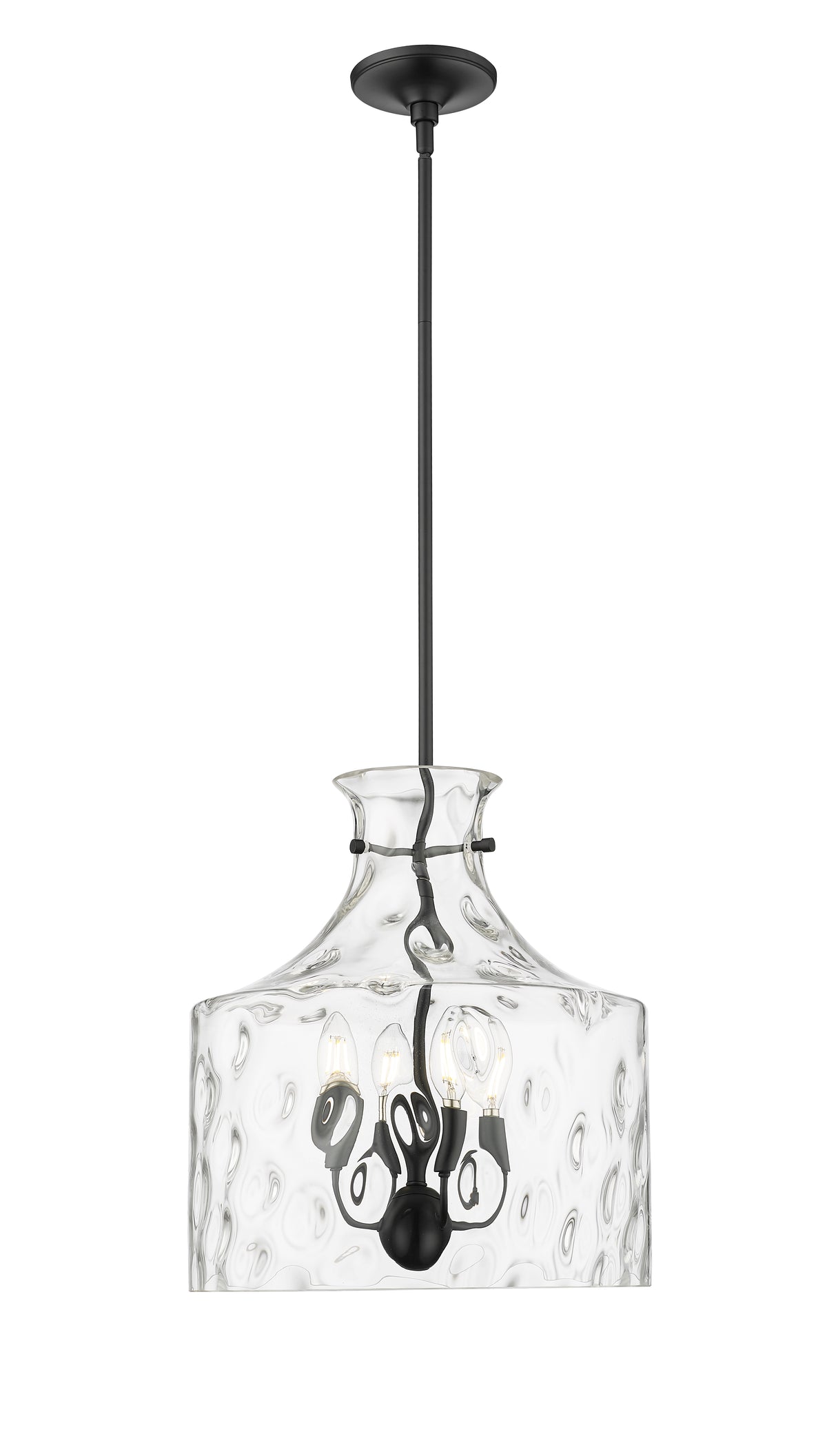 16.5'' Santorini Matte Black 4 Light Pendant