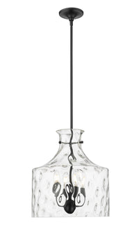 16.5'' Santorini Matte Black 4 Light Pendant