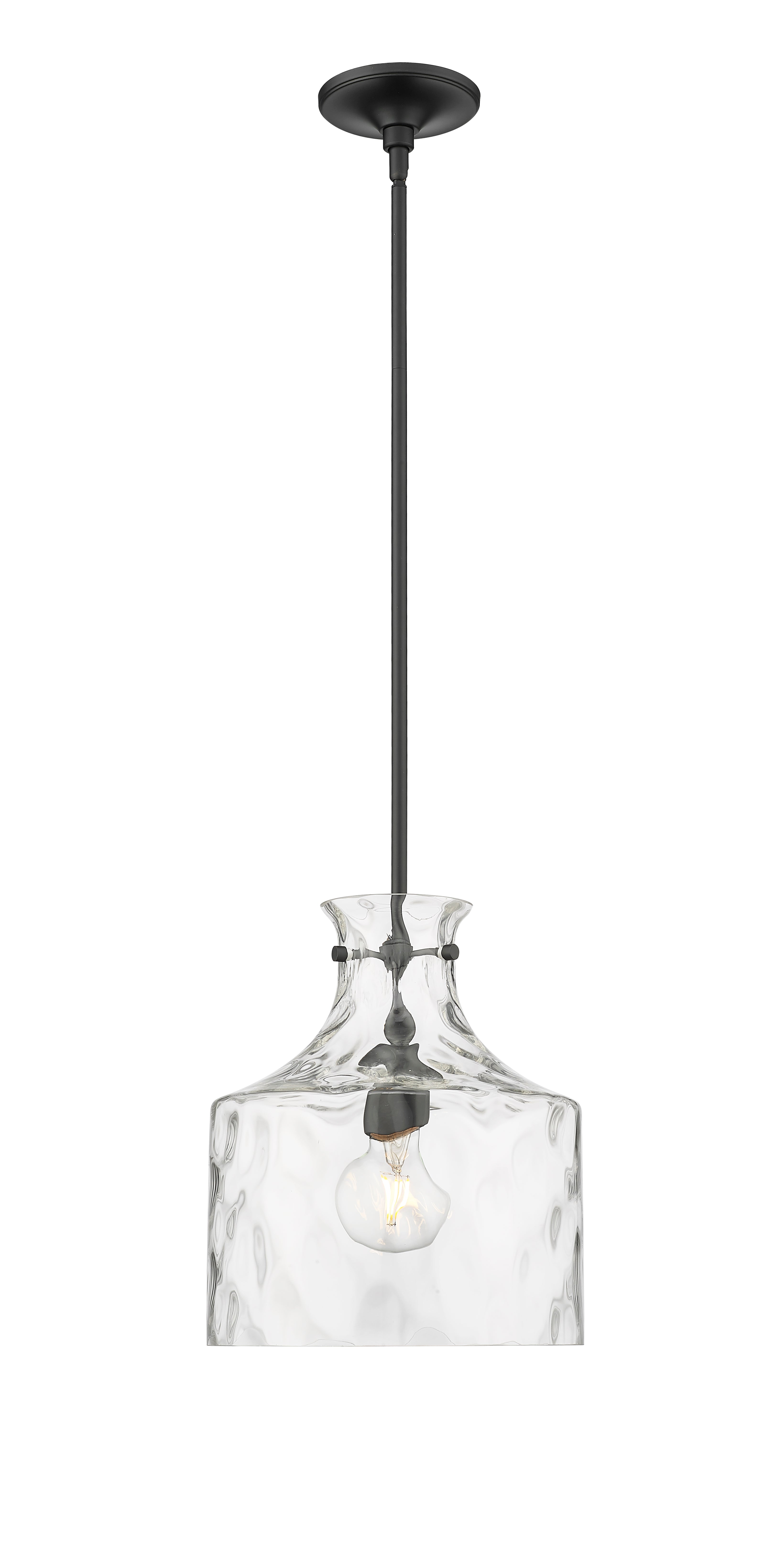13'' Santorini Matte Black 1 Light Pendant