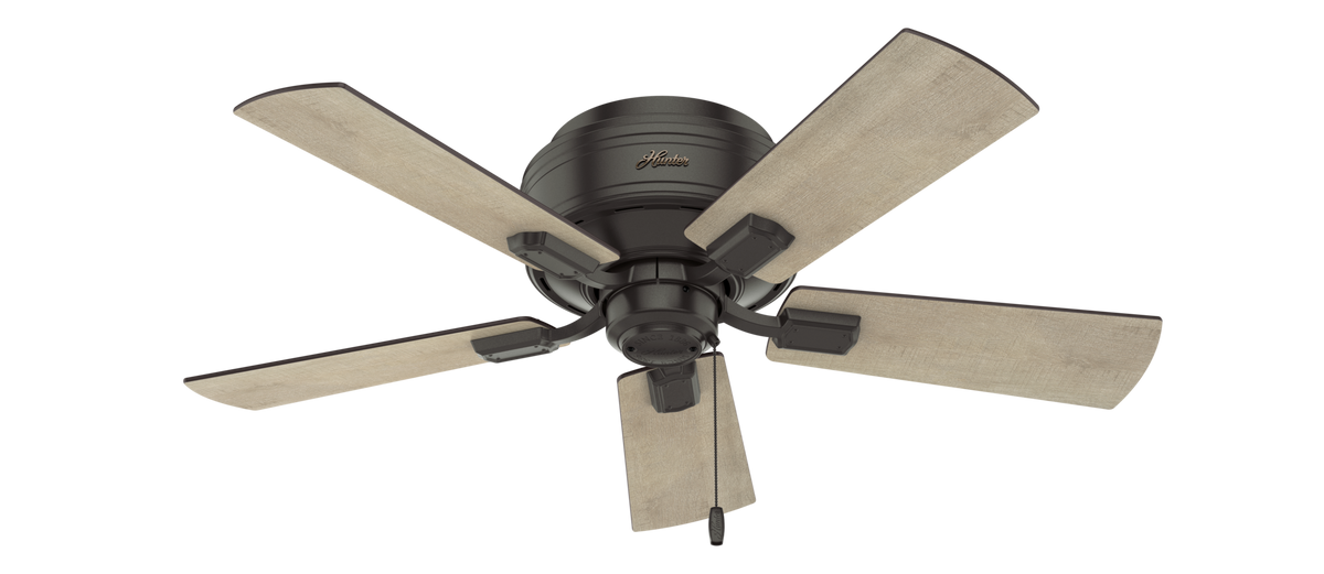 42 inch Crestfield Noble Bronze Low Profile Ceiling Fan with LED Light Kit and Pull Chain